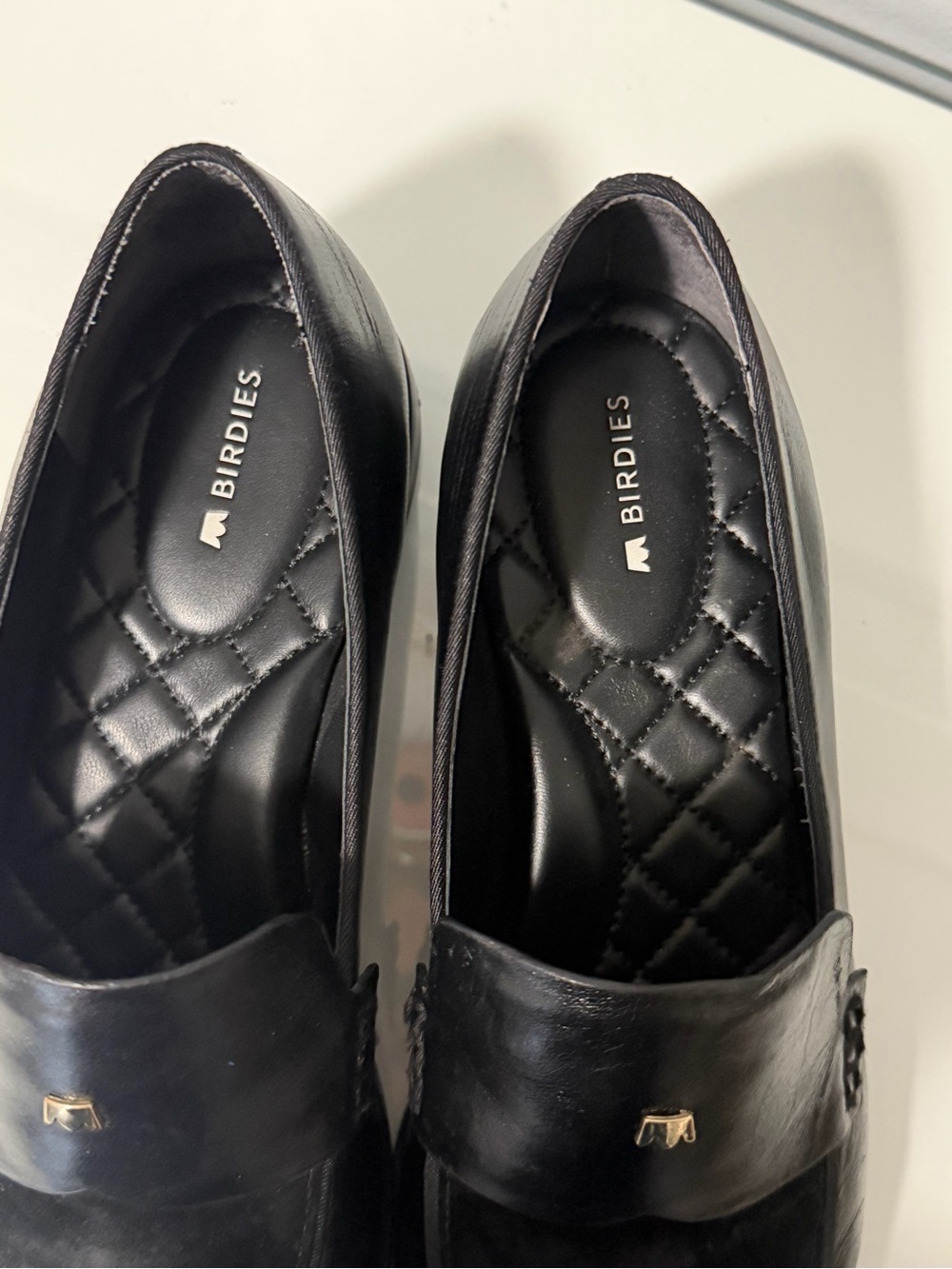 Birdies Black Leather & Suede Men's Loafers - Picture 6 of 9